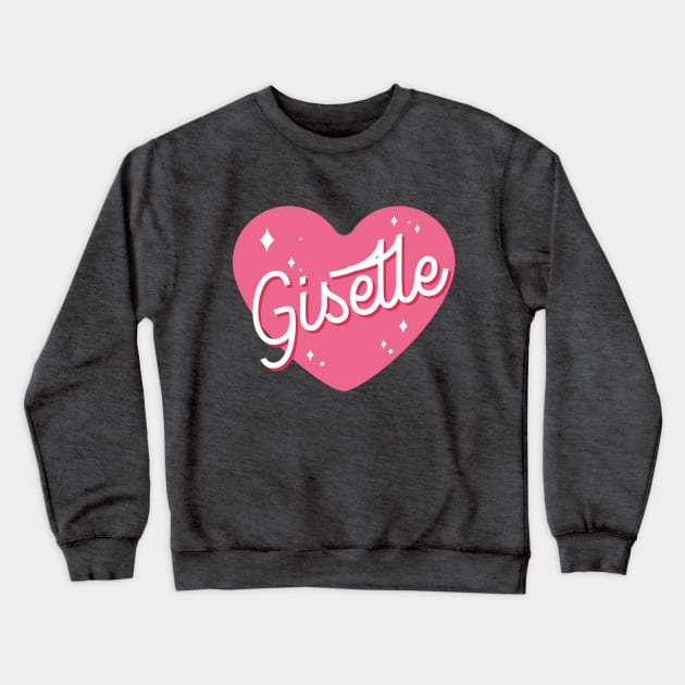 AESPA Giselle heart name text typography MY | Morcaworks Crewneck Sweatshirt by Oricca